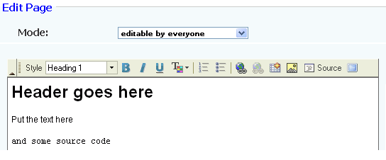 SimpleHTMLPage template
