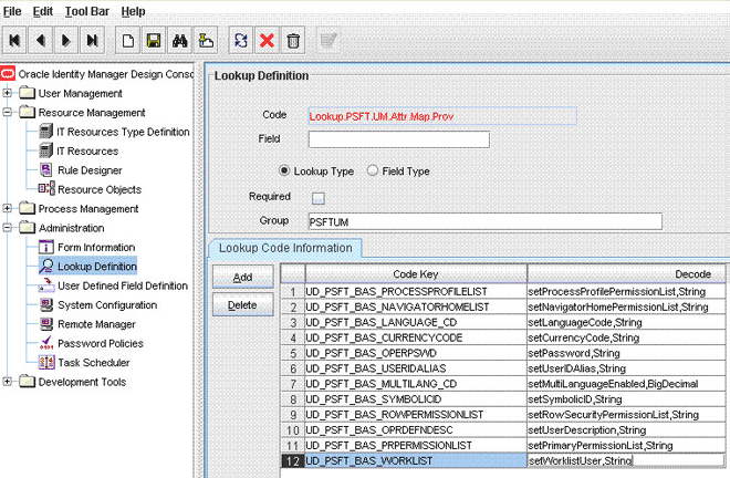 modifying lookup