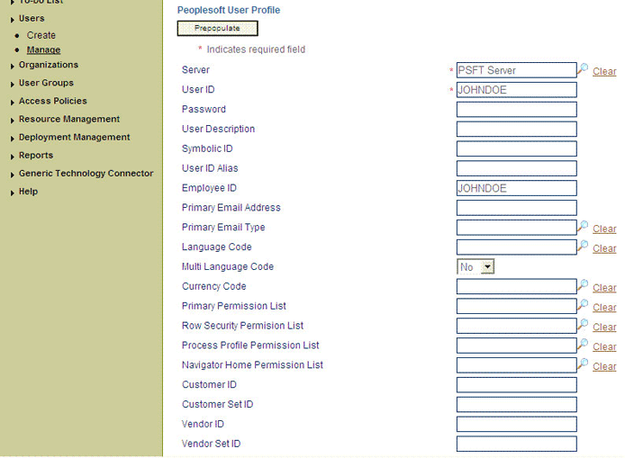 Process Data page