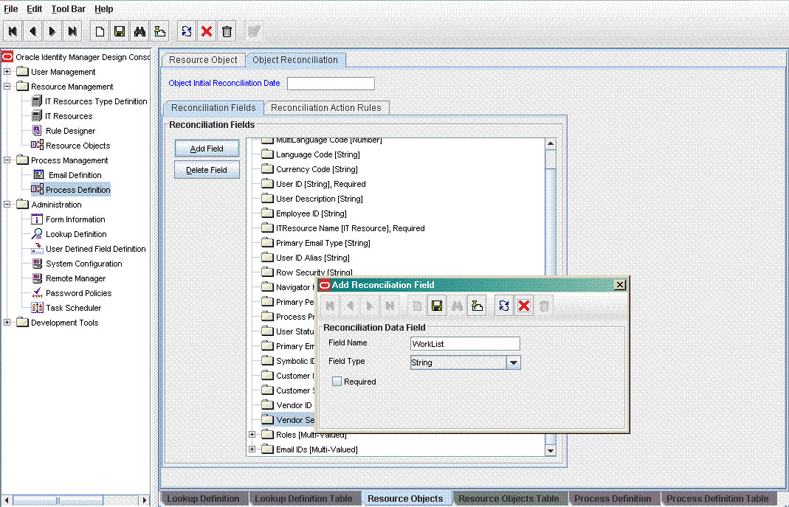 adding a reconciliation field