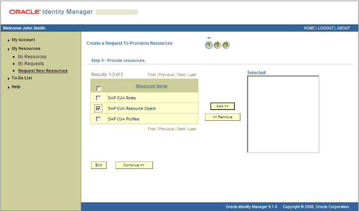 The SAP CUA resource object