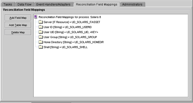 Reconciliation Field Mappings tab