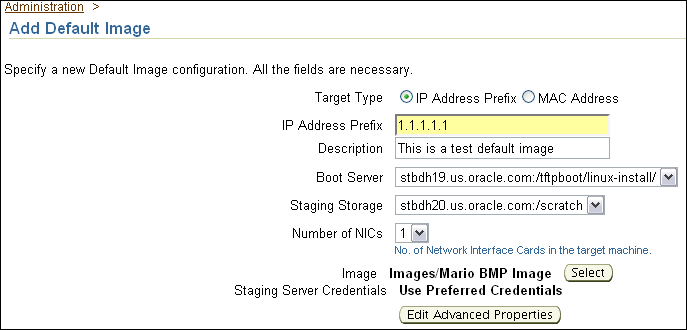 This figure displays Add Default Image Page.