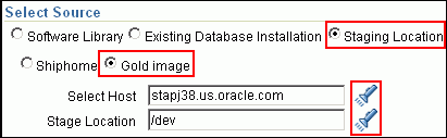 Select Source - Staging Location