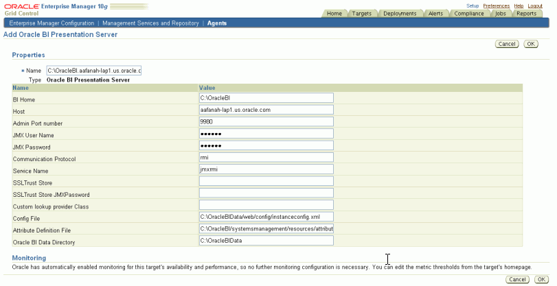 Oracle BI Presentation Server̒ǉ