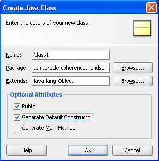 Providing Details for the Java Class