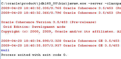 Coherence-Based Java Application Output: No Data in Cache