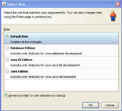 The Select Role Dialog Box.