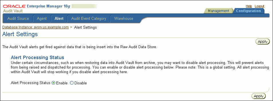 Description of alertsettings.gif follows Description of alertsettings.gif follows