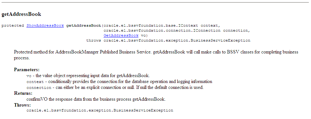Accessing Additional Information For Business Interface Components