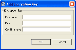 このイメージは、「Add Encryption Key」画面を示しています。