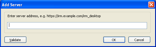 Add Server dialog