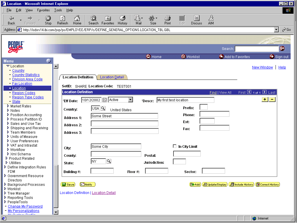 Example of a Financials 8.4 application