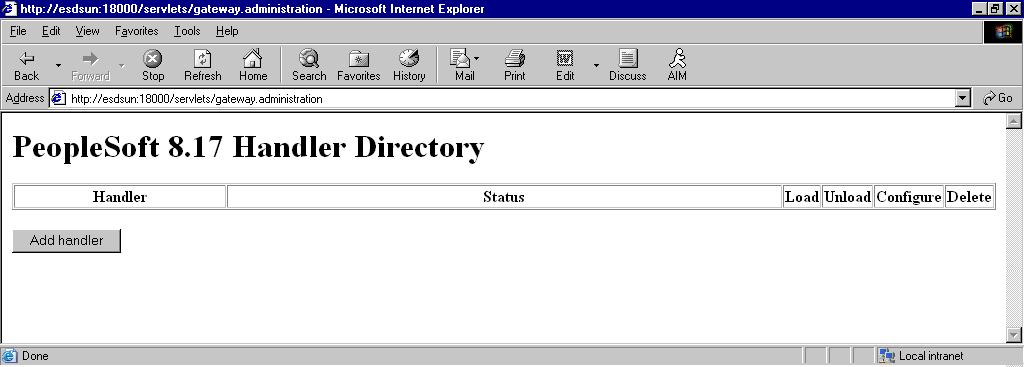 empty handler directory