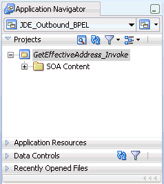 Application Navigator tab