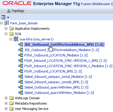 Oracle Enterprise Manager console