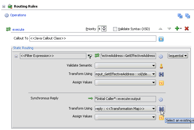 Routing Rules dialog box