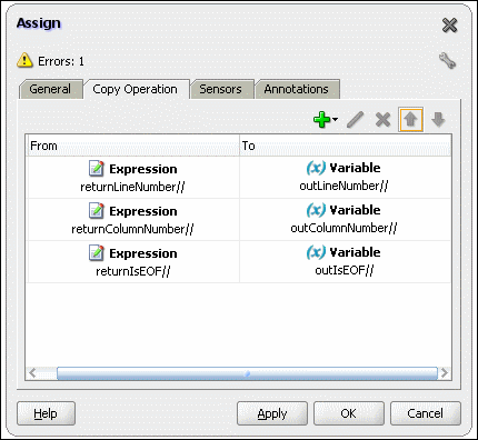 Figure showing an Assign dialog box.