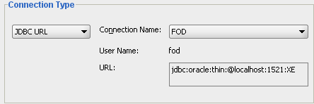 URL connection type in Configuration editor