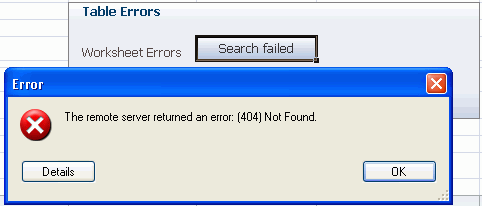 DisplayWorksheetErrors runtime menu. DisplayWorksheetErrors runtime menu.