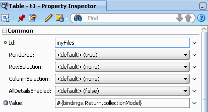 Table Properties