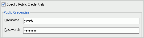 Specifying the Public Credentials