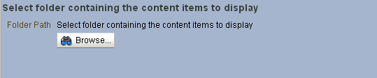 Content under a Folder selection UI