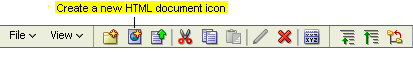 Create a New HTML Document icon