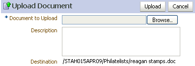 Upload Document screen