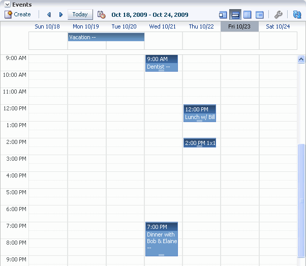 A personal calendar