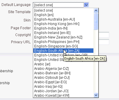 Setting Group Space Display Language