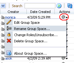 Changing the Group Space Name and URL