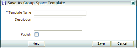 Save As Group Space Template dialog