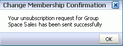 Change Message Confirmation message