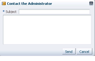 Contact the Administrator dialog