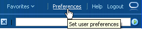 Preferences link