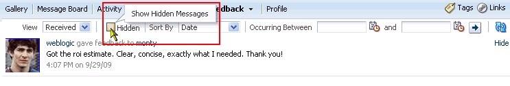 Hidden checkbox on a Feedback page