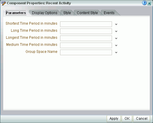 Recent Activity task flow properties