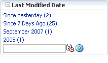 Last Modified Date box on Search Results page
