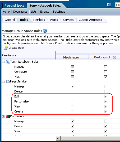 Extending the Participant role