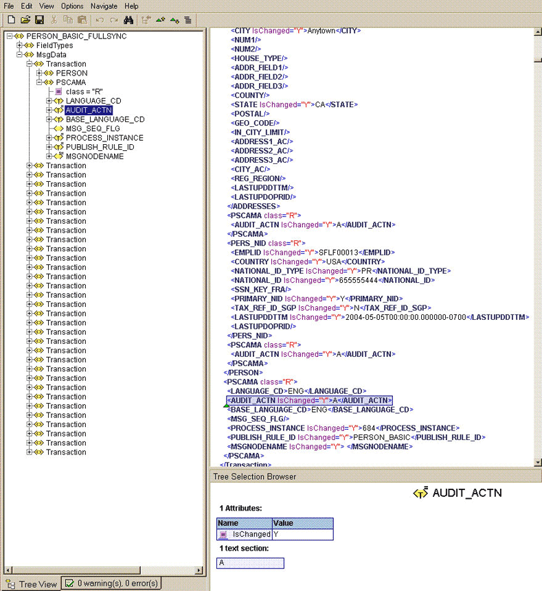 AUDIT_ACTN node