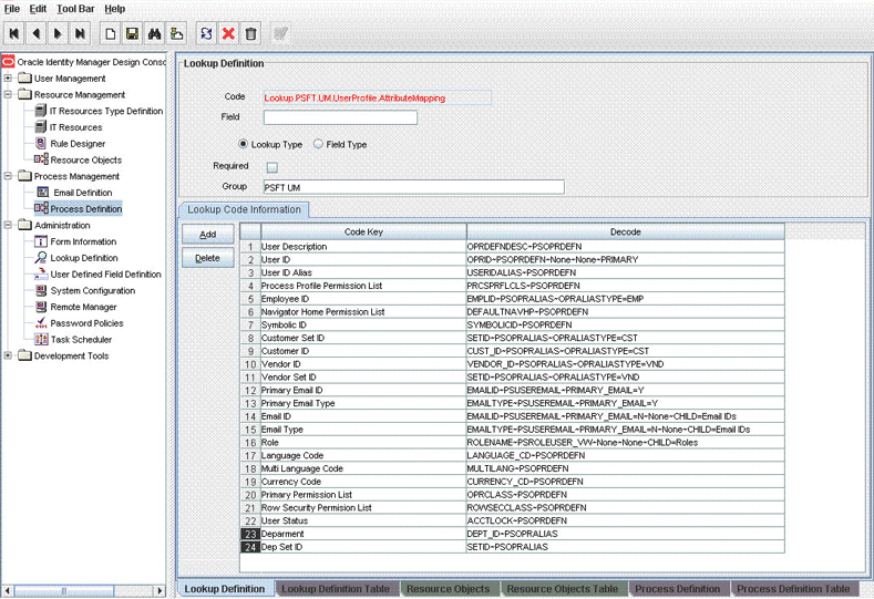 attribute mapping