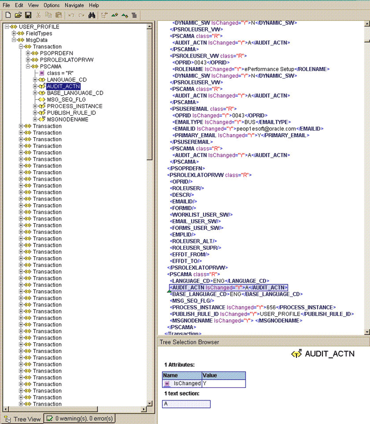 AUDIT_ACTN node