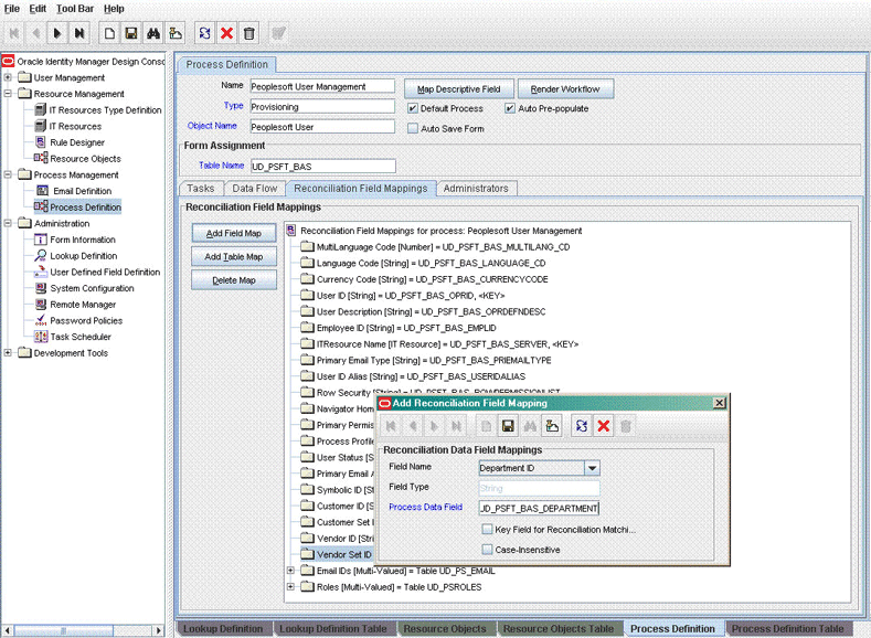 Department ID mapping