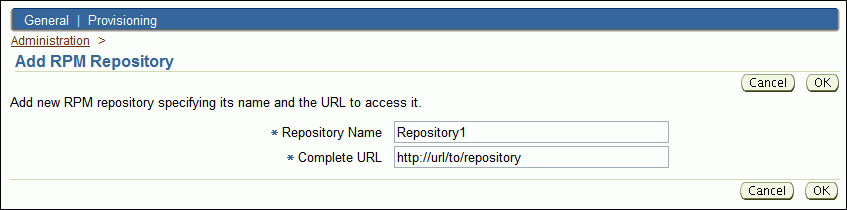 Add RPM Repository Page