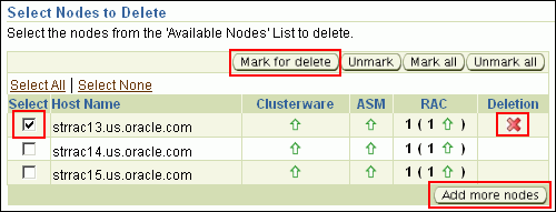 Select Nodes to Delete