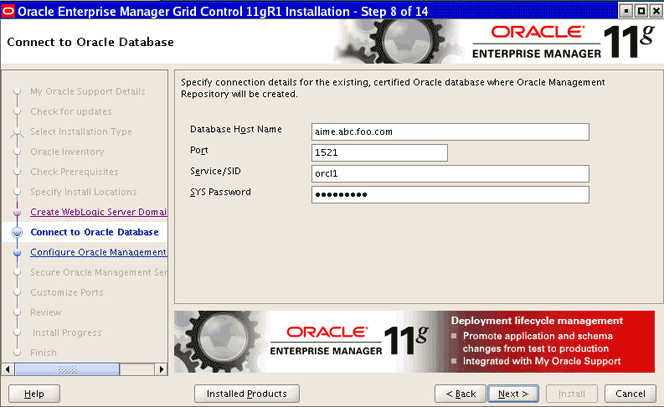 Oracle Databaseへの接続