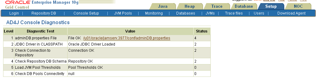 AD4J Console Diagnostics