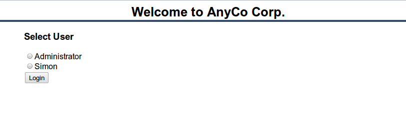 AnyCo Corp login page