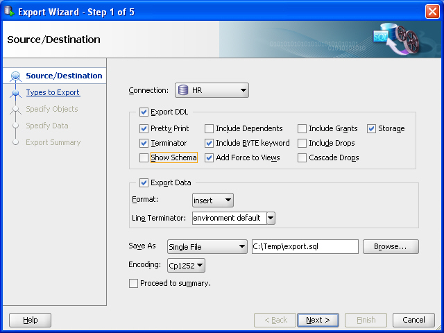 Exporting And Importing Metadata And Data